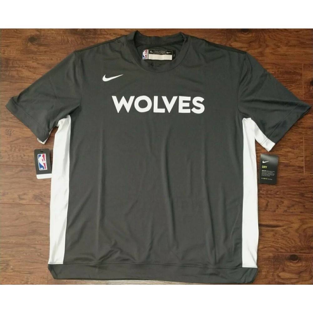 Nike NBA Minnesota Timberwolves Shooting Shirt Dri-Fit Gray XL AV0939-060